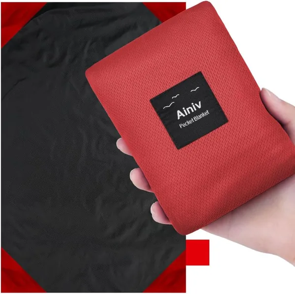 Ainiv Mini Pocket Picnic Blanket, 200 x 210 cm, Ultralight Portable Beach Blanket Picnic Mat