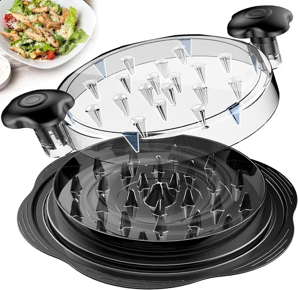 SURETIVIAN Chicken Shredder Tool Twist Large Chicken Breast Shredder with Brush&Fork