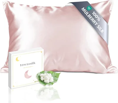 Townsilk Dubbel Sidad Pillowcase 100% 19 Momme Tomat Mulberry Silk 50x60 cm