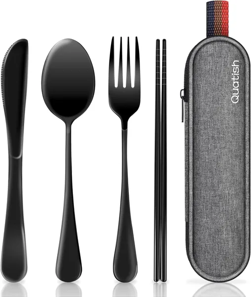 Quatish Portable Utensil Set for Work
