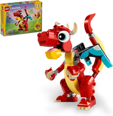 LEGO 31145 Creator 3en1 Dragón Rojo: Convertible en Pez o Fénix