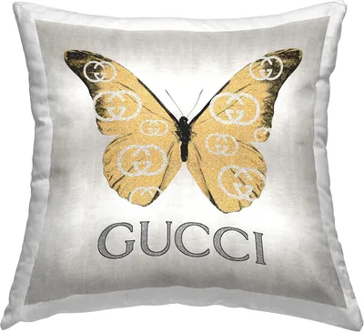 Stupell Industries Glam Fashion Butterfly Design by Madeline Blake Fyrtio, 18x18, Gul