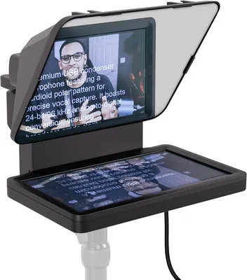 Elgato Prompter - Teleprompter with Built-in Screen for YouTube, Twitch, Zoom, MS Teams and More, Su