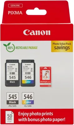 Canon PG-545/CL-546 Ink & 4x6 Photo Paper - 24% Off