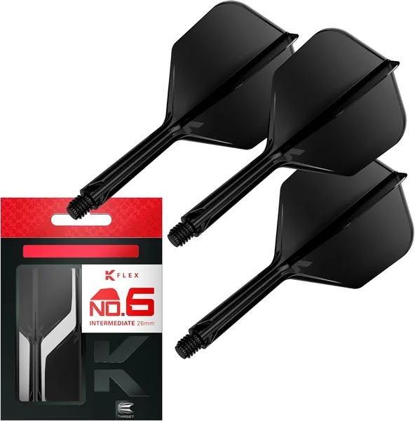 Target Darts K Flex Integrated Dart Flights And Shafts, No.6 | Pack Of 3 K-Flex - No6