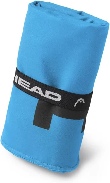 HEAD Active Microfibre Towel with Elastic, Gym Towel, Sports, Soft and Lightweight Quick Drying - Absorbent Bathroom Towels Space-Saving Travel 40 x 60 cm, Uniform Blue