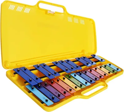 Xilófono Glockenspiel Metallophone 25 Teclas Ángel AG-25N3 con Estuche para Niños