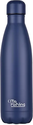 Bottiglia d'acqua termica Otto Koning da 500 ml in acciaio inox 18/8, BPA libera, doppio muro, a prova di perdite, calda per 12 ore