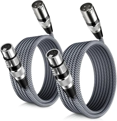 Micrófono XLR de Elebase, 2 metros, Cable Blindado Balanceado para Shure y Amplificadores