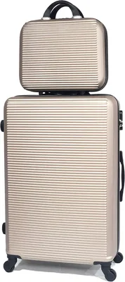 CELIMS - Grande valise de voyage + vanity | Roues rigides 4 roues, légère 23 kg, 75 cm | Verrou intégré | ABS