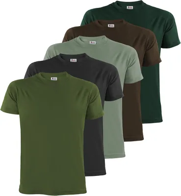 Alpidex Hommes T-Shirts Pack de 5 Manches Courtes S-5XL 100% Coton | 175 g/m², Court Manches, Coupe Régulière, OEKO-TEX, Breat