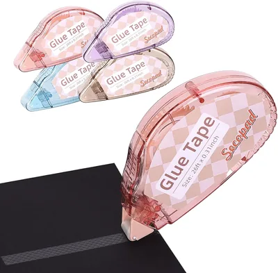 Secopad Glue Tape 4 Pack - Double Sided Craft Tape Runner