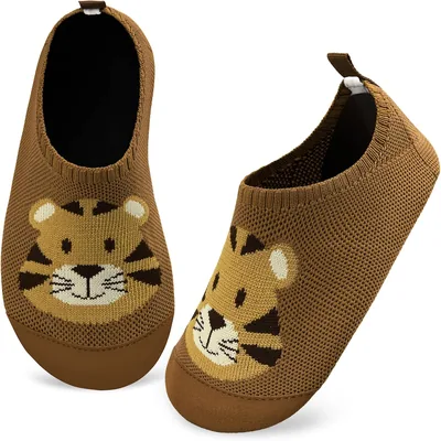 Kyopp Slipper für Kinder, Mädchenbarefußschuhe, Krabbelschuhe für den Kindergarten, Jungen rutschfeste Hausschuhe für Atmungsaktivität beim ersten Laufen
