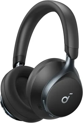 Soundcore by Anker Space One (Odnowiona): Adaptacyjne słuchawki z ANC, 2x silniejsza redukcja głosu, 40h odtwarzania z ANC, obudowa