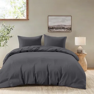 Linge de lit Dreamzie avec 2 taies d'oreiller, couvre-lit 240 x 220 cm, 100% microfibre, certifié Oeko-Tex sans produits chimiques