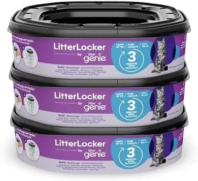 Litter Genie 3 x Refills Octagonaux Compatibles avec LitterLocker et Bins de Mode - Meilleures Affaires