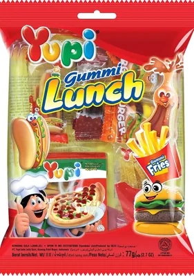 Yupi Gummi Lunch Candies 77g - Fun Shaped Gummy Candy Best Deal