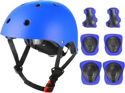 Protecciones para Patines de Bicicleta Niños - Juego Completo: Casco, Rodilleras, Coderas y Muñequeras - Mejor Precio