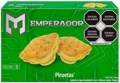 Gamesa Emperador Piruetas Sabor a Limón Galletas 288 g, Pack de 5 - 37% Off