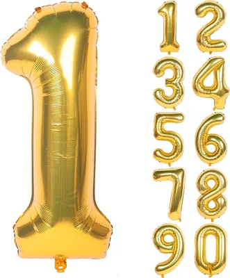 Goldedge Number 1 Foil Balloons, 32 Inch Gold - Party Decorations, Best Deal