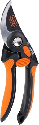 BLACK+DECKER Bypass Gartenscisser med högkwalitetsställar och ergonomisk hanvattar