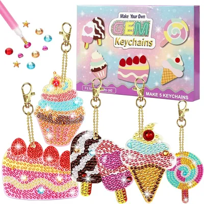 Diamond Painting Kits for Kids - Gem Art Keychains