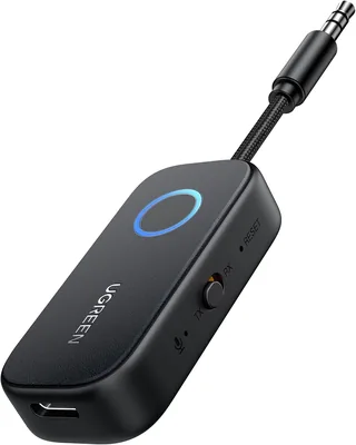 UGREEN Airplane Bluetooth 5.3 Adapter for Airpods, Dual Pairing, 3.5mm Aux