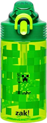 Zak Designs Minecraft Creeper 16oz Leak-Proof Straw Bottle Best Deal