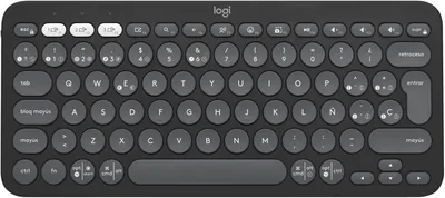Logitech Pebble Keys 2 K380s, Teclado Bluetooth multidispositivo con accesos directos, diseño estilizado y portátil, Easy-Switch, Windows