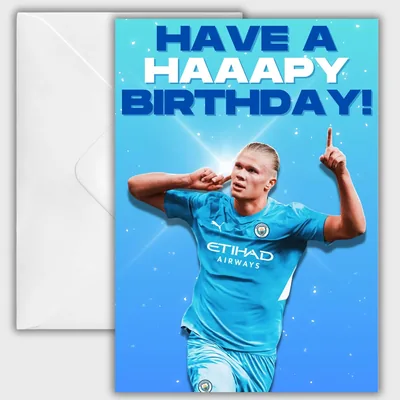 Haaland Birthday Card - Football Gift