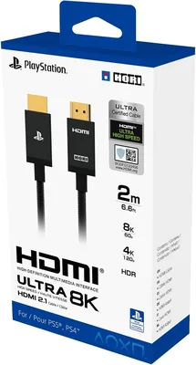 كابل HDMI فائق السرعة من هوري لجهاز بلايستيشن 5 - مرخص رسمياً من سوني (30% تخفيض)