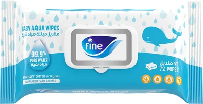 Fine Baby Aqua Wipes - 72 Sheets, Save 43%