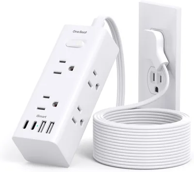One Beat 10Ft Extension Cord with 6 Outlets & USB - Best Deal