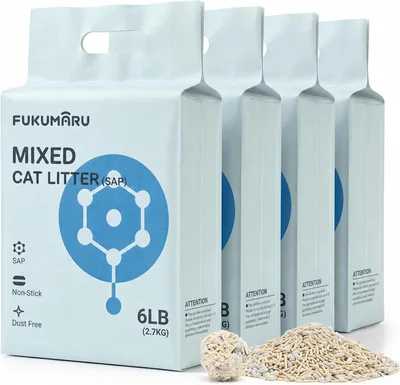 Litter de Tofu FUKUMARU 10.8 kg, Litera Rápidamente Aglutinante con Material Altamente Absorbente, Absorción Instantánea, Sin Polvo, Baja Traza