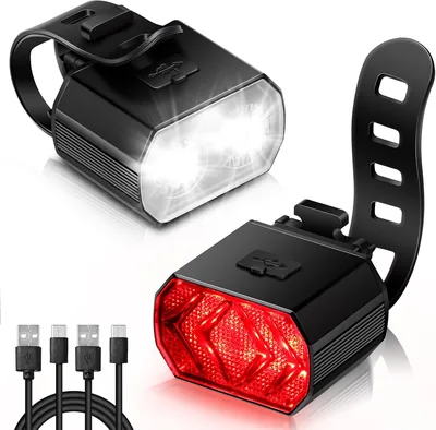Vinabo Bicycle Light Front Rear 5 Modes USB Rechargeable IPX6 Waterproof Best Deal