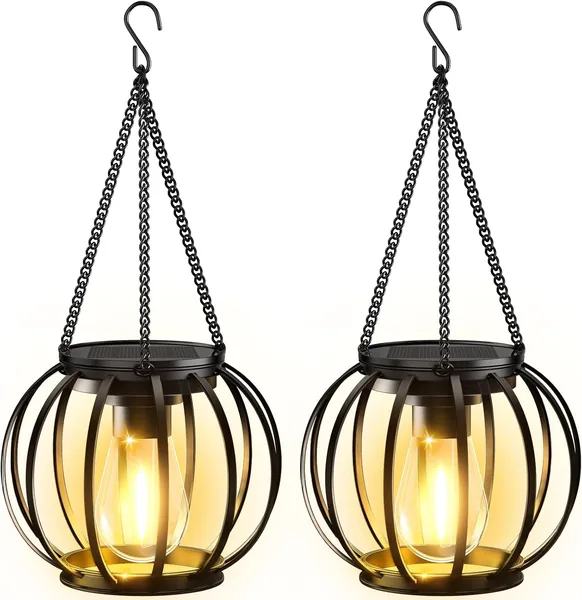 BUCASA Solar Lights for Outdoor Hanging