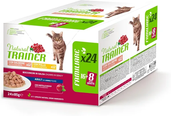 Cibo umido naturale per gatti adulti - Multipack Pollo & Salmone - 24 x 85 g Best Deal