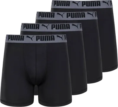 PUMA Men's 4 Pack Active Stretch Boxer Briefs Best Deal