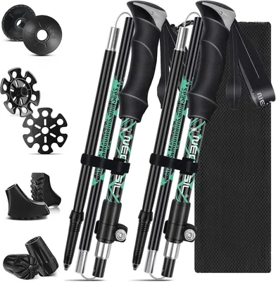 Pali da Trekking Pieghevoli, 34% di Sconto - Altezza 107-131 cm per Escursionismo, Campeggio e Sci