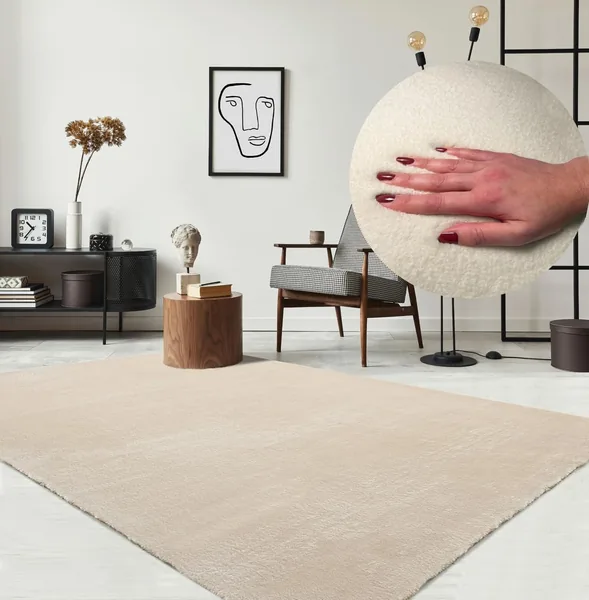 The Carpet Relax Rug, Fluffy, Short Pile, Non-Slip Underside, Washable up to 30 C