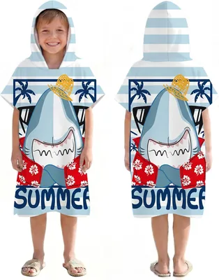 LOMTRATS Snelle Droge Surfponcho, Zwemkleding, Badjas, Hoodie voor Volwassenen, Mannen, Vrouwen of Gezinnen - Microvezel, Strand