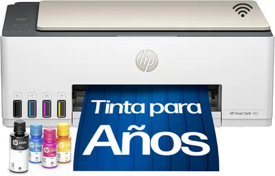 Impresora HP Smart Tank 583 Multifuncional, Tanque de Tinta WiFi