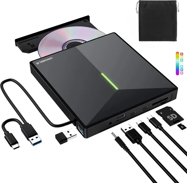 ORIGBELIE External CD DVD Burner