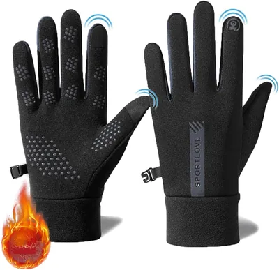 KASESSS Winter Cycling Gloves Touchscreen Fleece
