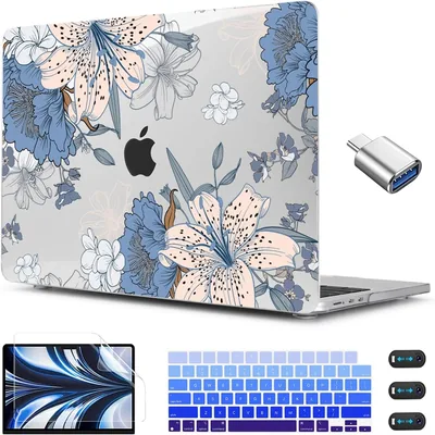 Lily Flower Keyboard Case for MacBook Air M2/M3/M4/M5 (5-in-1)
