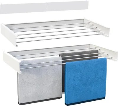 Vonia VMT-80 Collapster Köpphängare - 80 cm Wandmontiert Törningsklader | Spatsnabb Aluminiumhanger för Badkamer