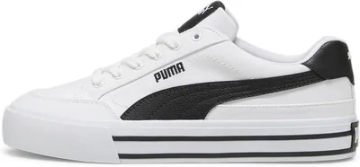 PUMA Tenis Court Classic Vulcanizado Unisex Blanco con Negro Talla 25,5 Best Deal