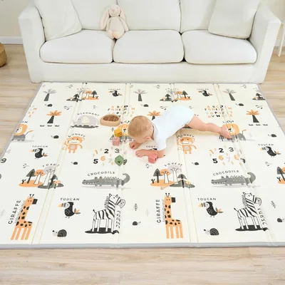 Kids spelmat 160 x 180 x 1 cm XXL Omklig Dick Foammat - Baby Spelmat - Sensoryt utveckling fördrar motoriska egenskaper