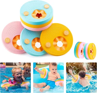 Kaianda - Brazas de natación para niños, 6PCS Armbandes Bebé, Mangas Delfín, Espuma Hecha, Discos Flotantes de Piscina... 6% Descuento
