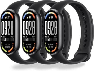MONUARY 3-10 Piezas Correas Compatibles con Xiaomi Smart Band 10/9/8, Coloridas Pulseras Deportivas, con Hardware de Metal, Suave y Transpirable